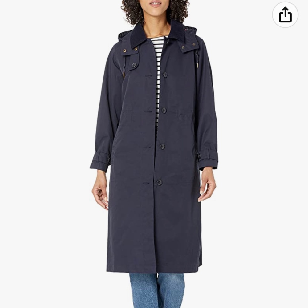 Joules raincoat jacket navy EUC size 6 navy